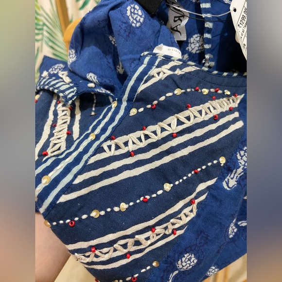 IMARA Indigo Cotton Kurta. - Picture 5 of 7